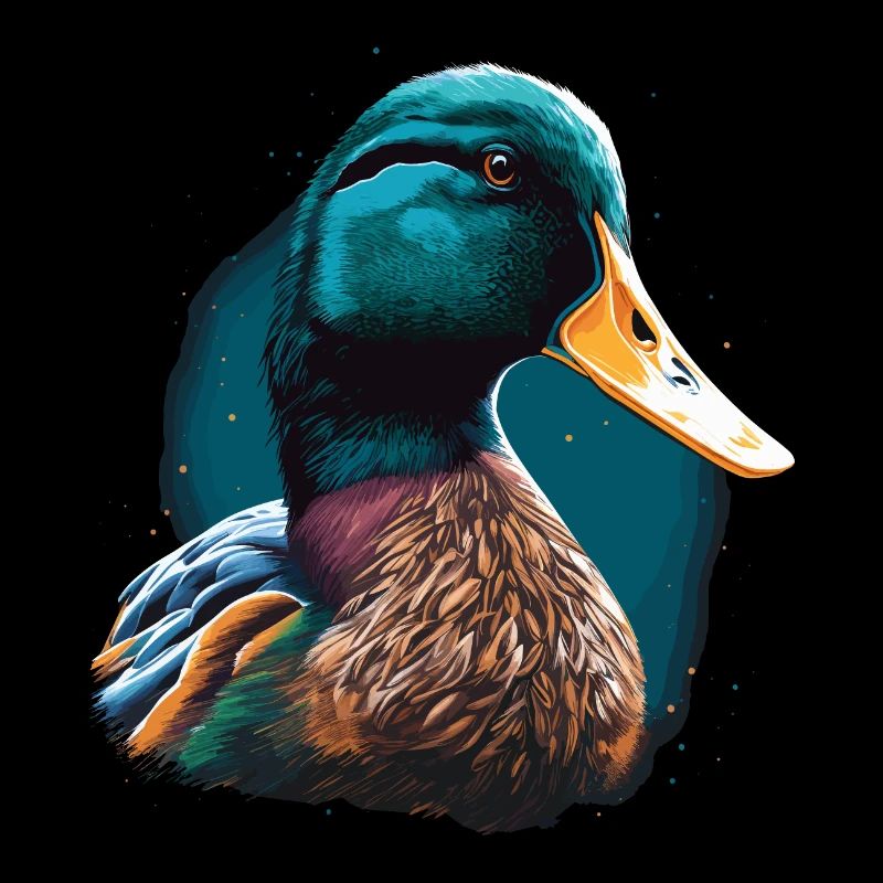 Illustration de tête de canard