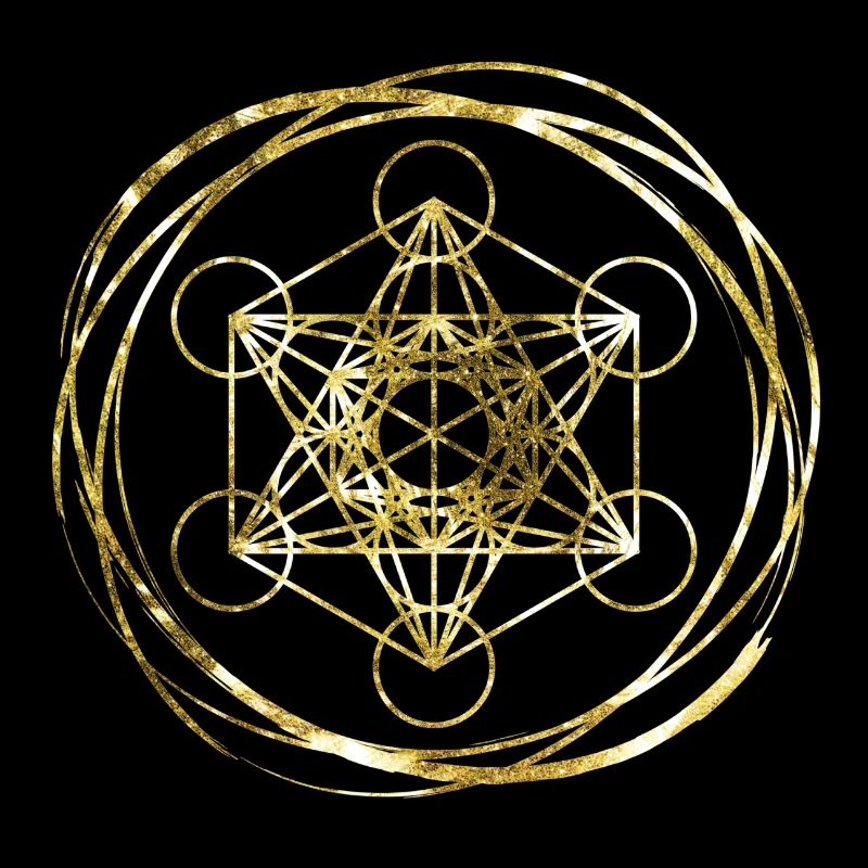 Métatrons Cube Or Géométrie Sacrée