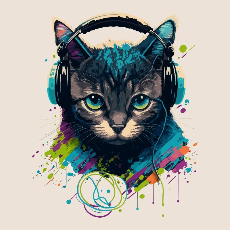 Chat et mélomane