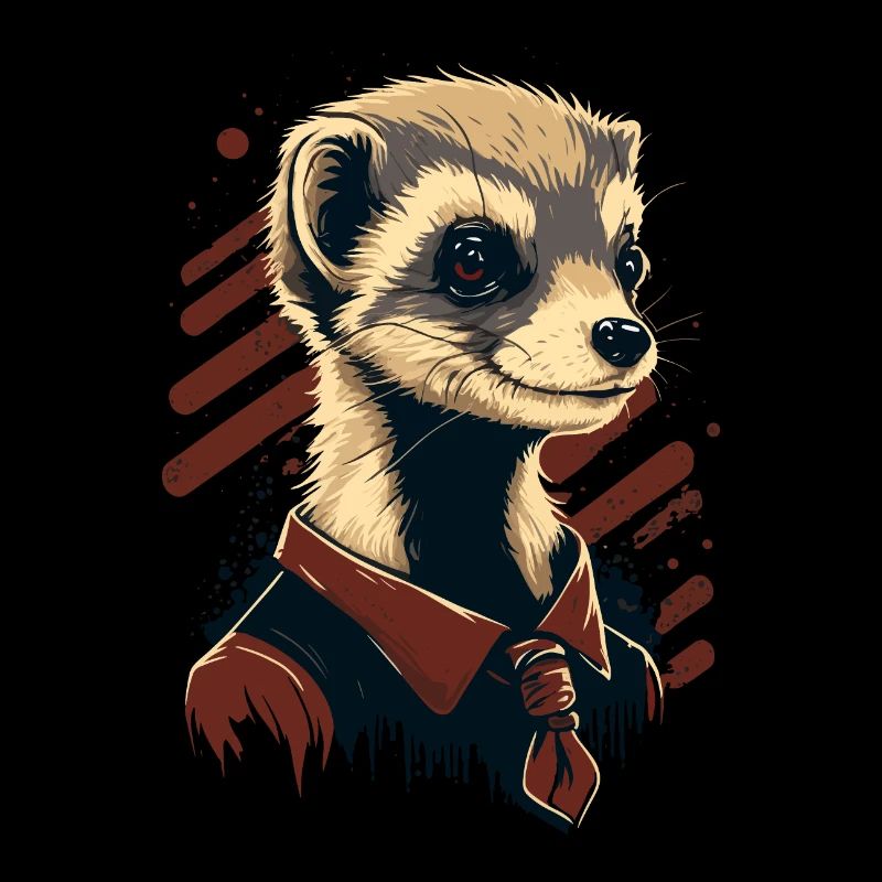 Furet avec cravate