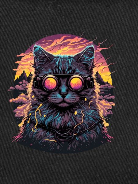 Illustration de chat Vaporwave
