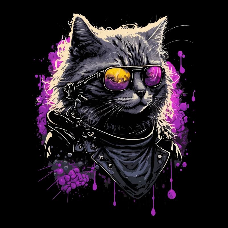 Chat cool des années 80