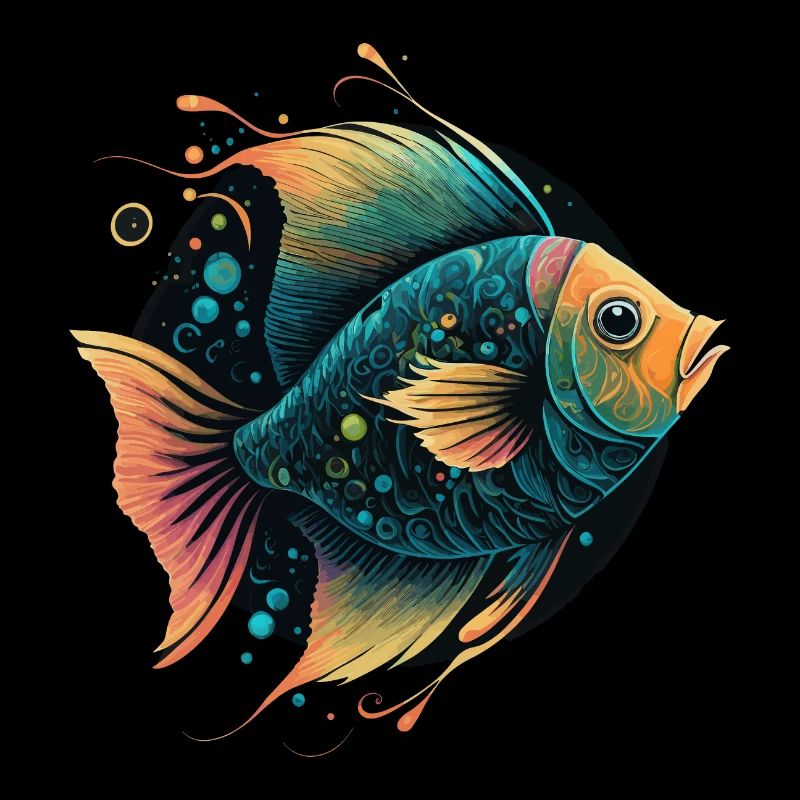 Illustration de poisson vintage