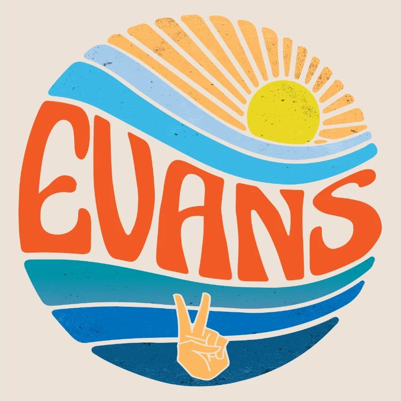 Evans Shirt Vintage Sunset Evans Groovy Tie Dye