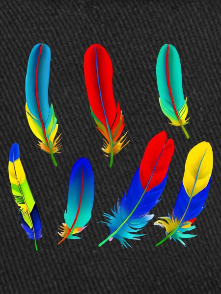 Parrot feathers