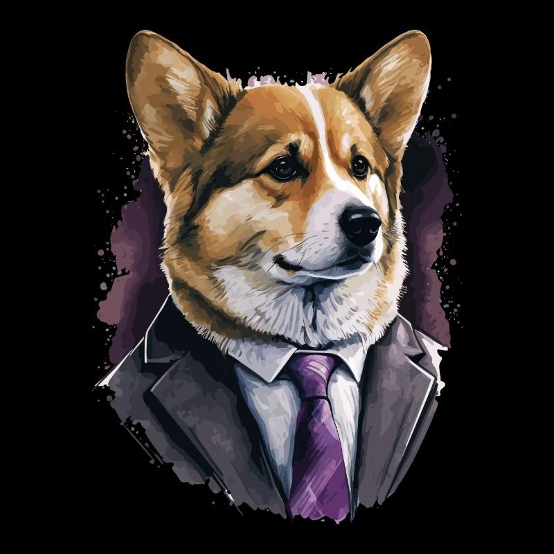 Fasionable elegant Corgi