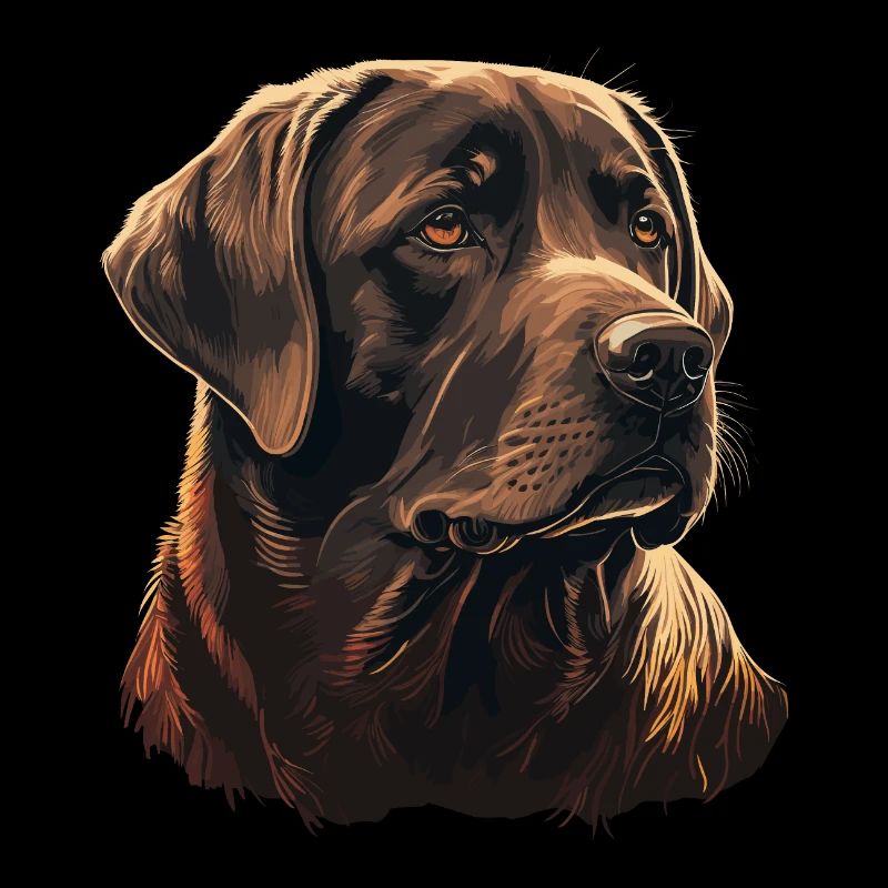 Labrador Retriever de couleur chocolat Pet