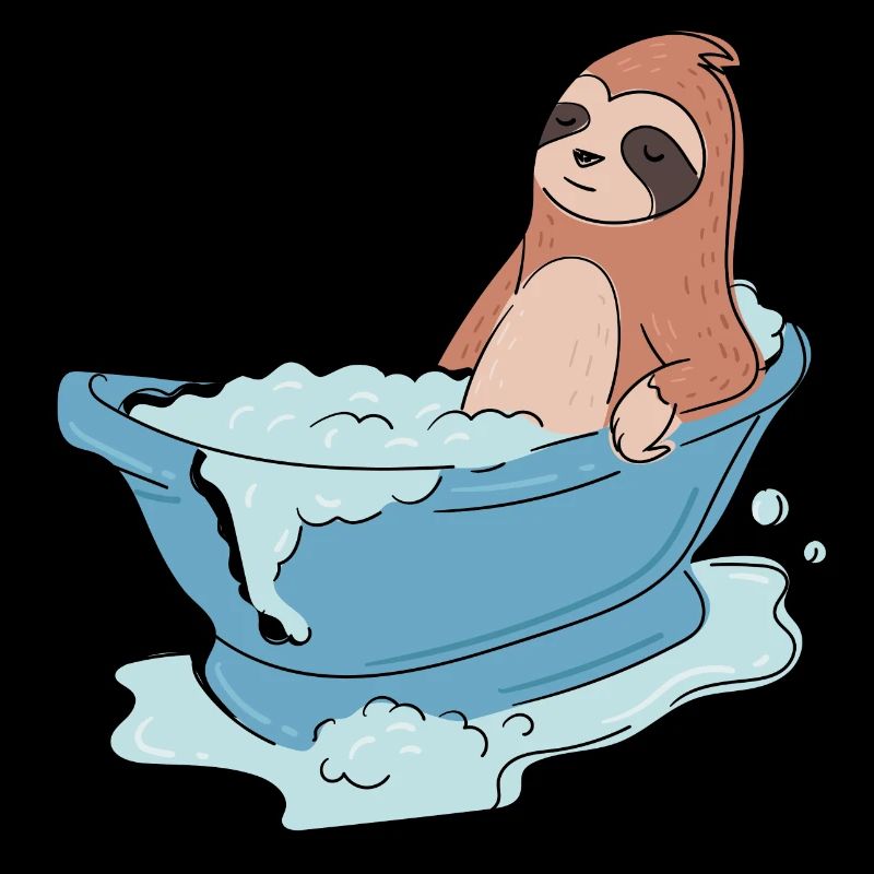 Baignoire Lazy Sloth Relaxing Cute Sloth