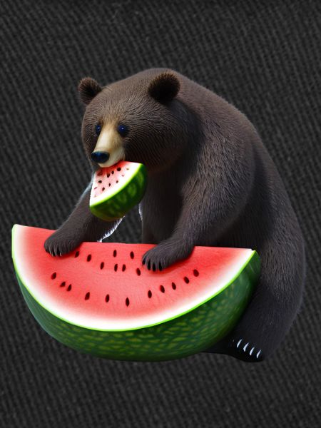 Ours à la pastèque