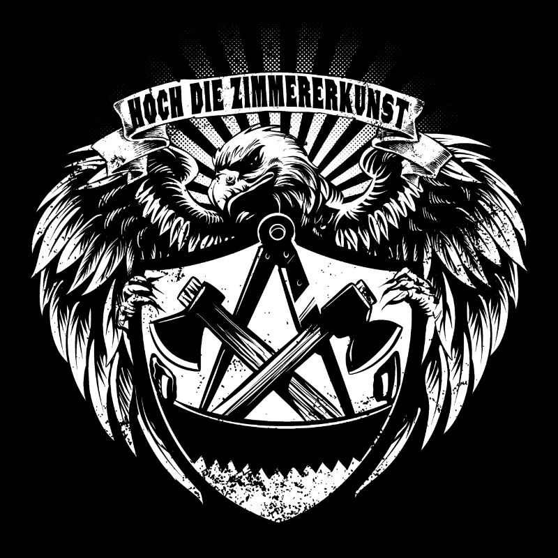 Zimmermann Zunftzeichen mit Adler und Wappen