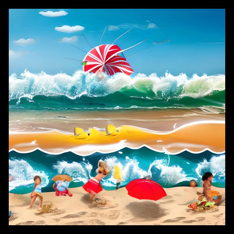 Enfants jouant au bord de la mer