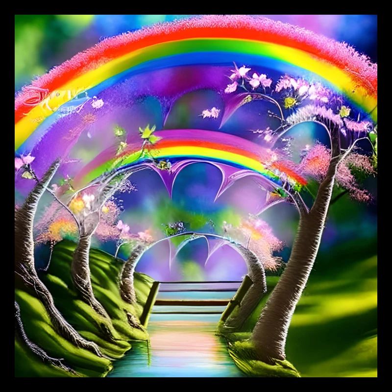 Arc-en-ciel au printemps