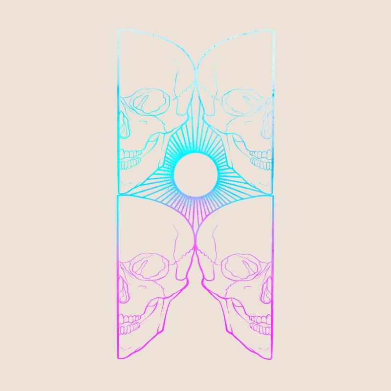 Skull art soleil couleur lining work