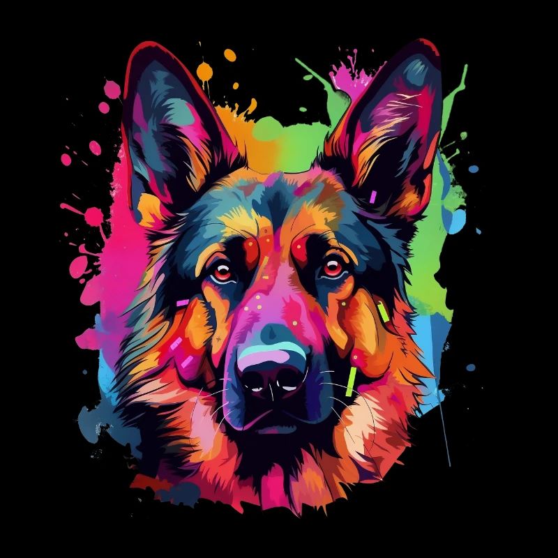 Bunter Deutscher Schäferhund