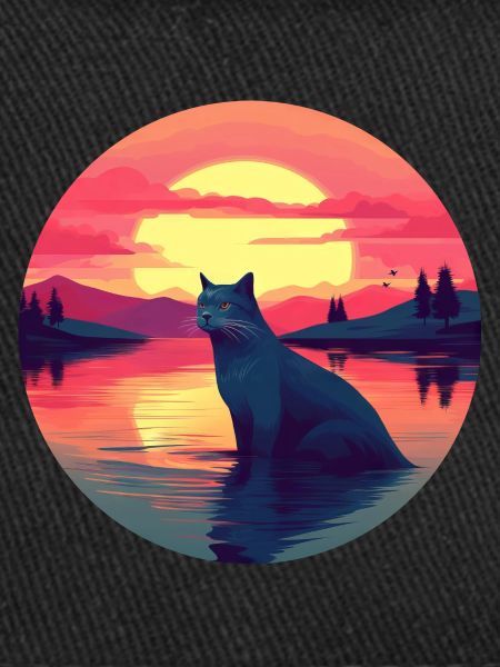 Katze im Wasser Sunset