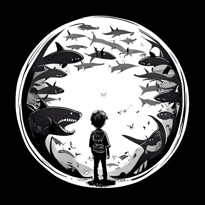Der Junge und die Haifische