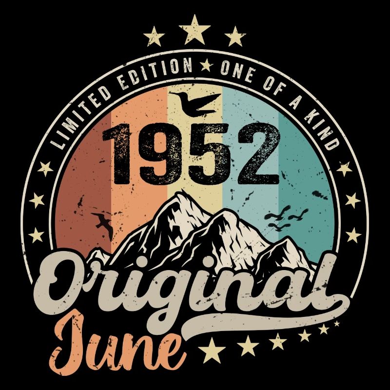 Juni 1952 Retro Vintage Geburtstagsgeschenk 1952