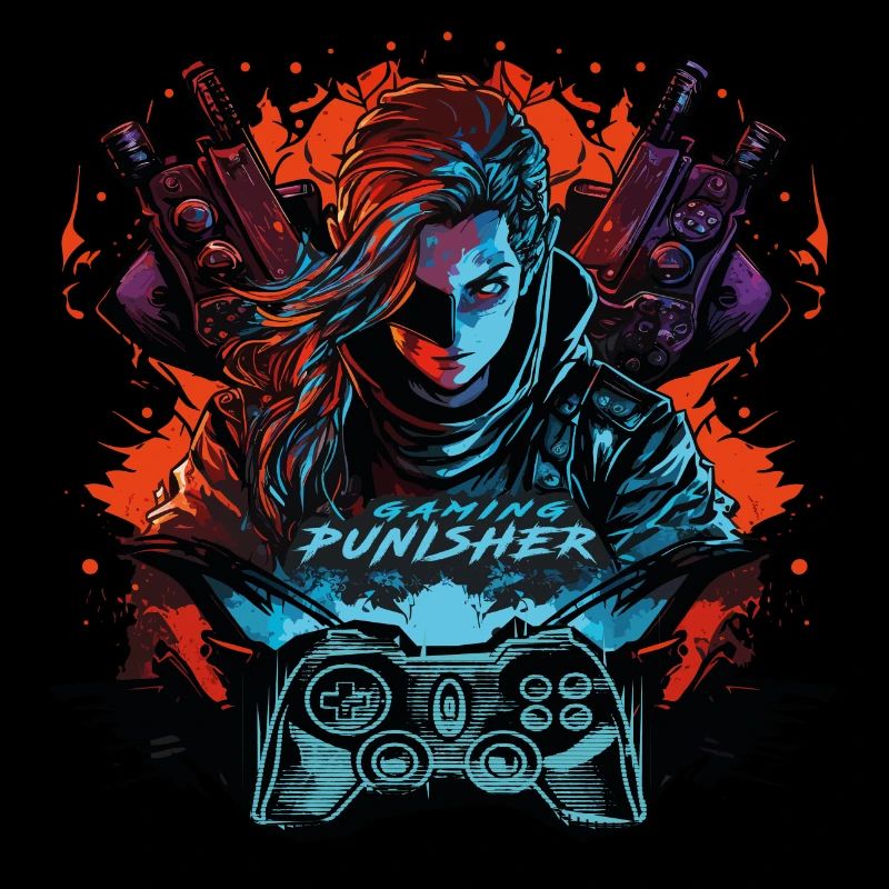Gaming Punisher - Gamer Nerd Console de jeux vidéo PC