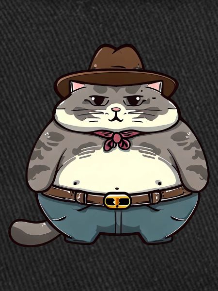 Gros chat cowboy
