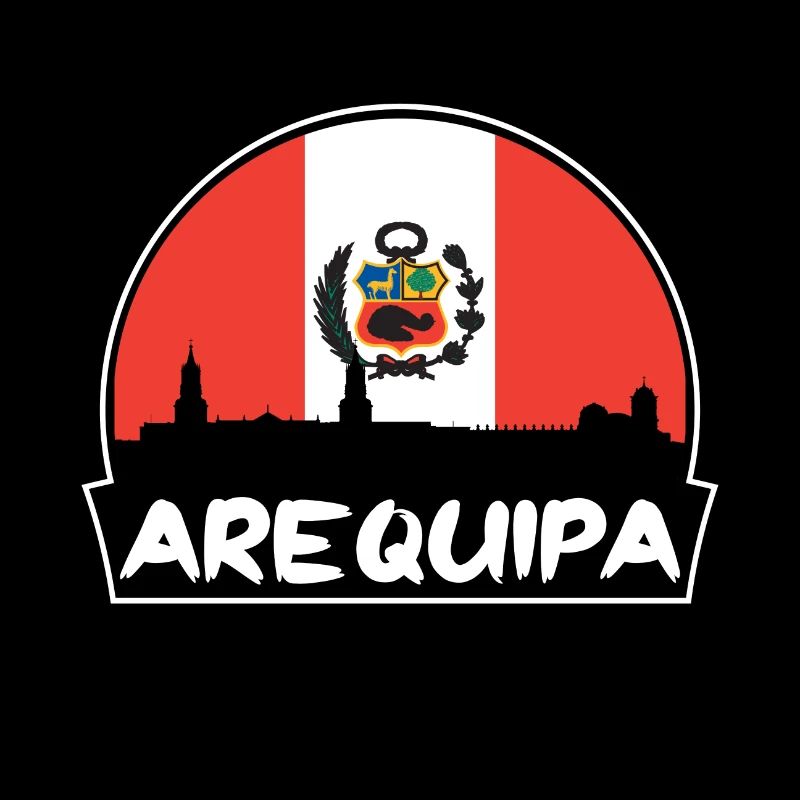 Arequipa Pérou Drapeau Skyline Silhouette Voyage