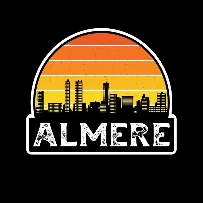 Almere Pays-Bas Flag Skyline Souvenir de voyage