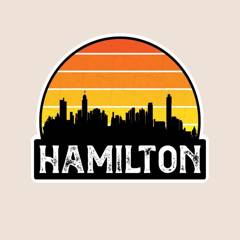 Souvenir de voyage Skyline du drapeau du Canada de Hamilton