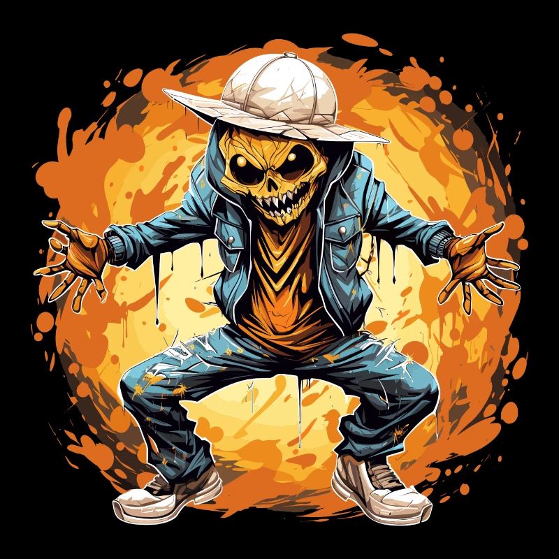 Happy Halloween Jack O Lantern Dabbing Monster