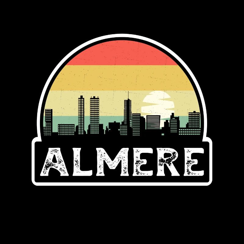 Almere Pays-Bas Flag Skyline Souvenir de voyage