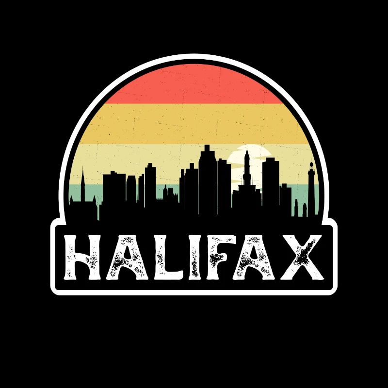 Souvenir de voyage de la ligne d’horizon du drapeau du Canada à Halifax