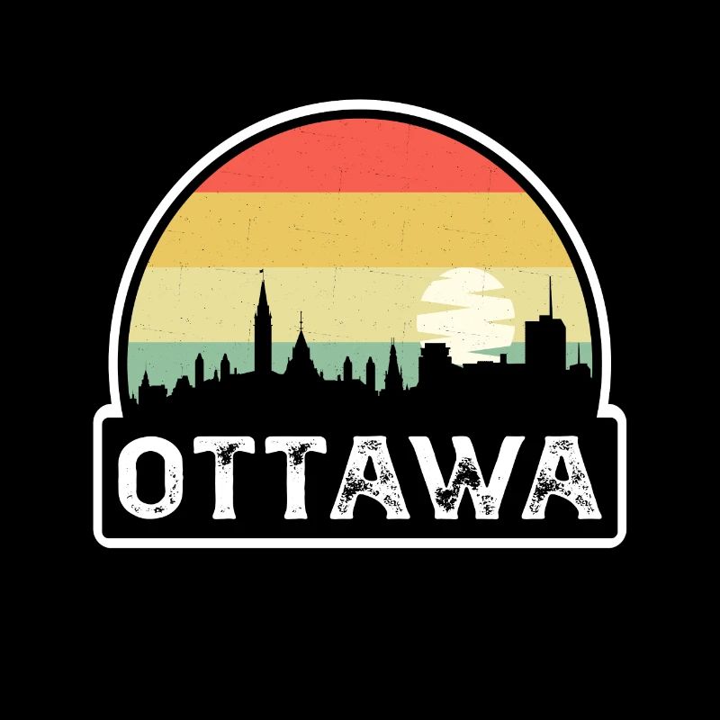 Souvenir de voyage de la ligne d’horizon du drapeau du Canada d’Ottawa
