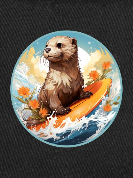 Otter on surfboard