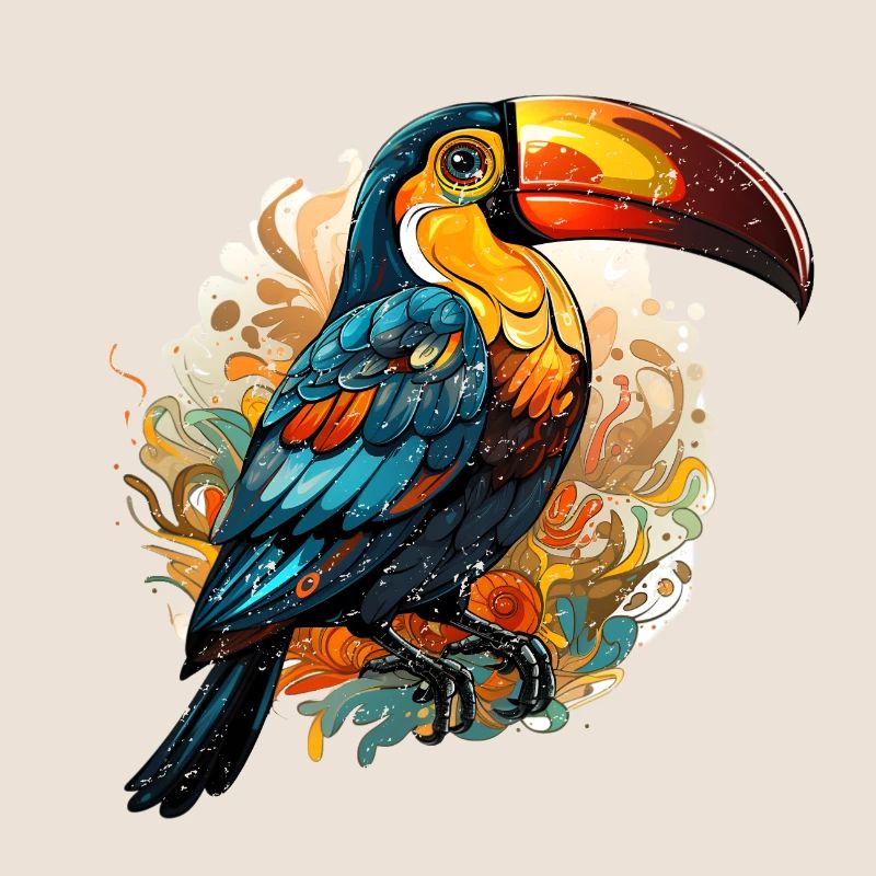 Style Toucan rétro