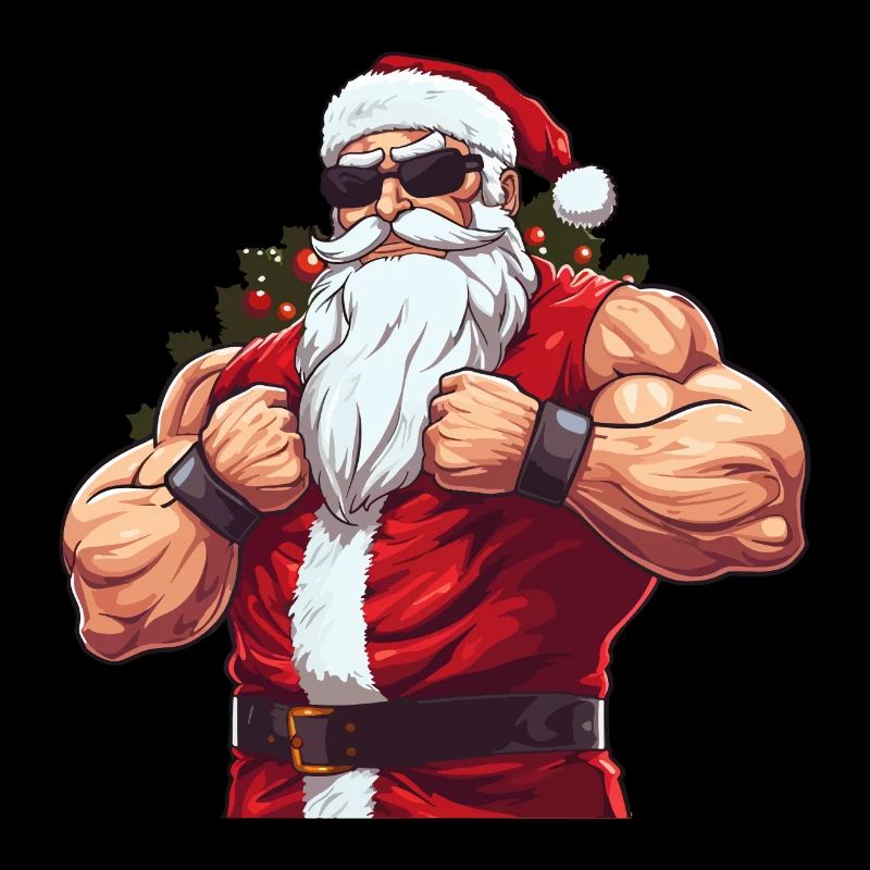 Bain Père Noël Muscles Fort Noël