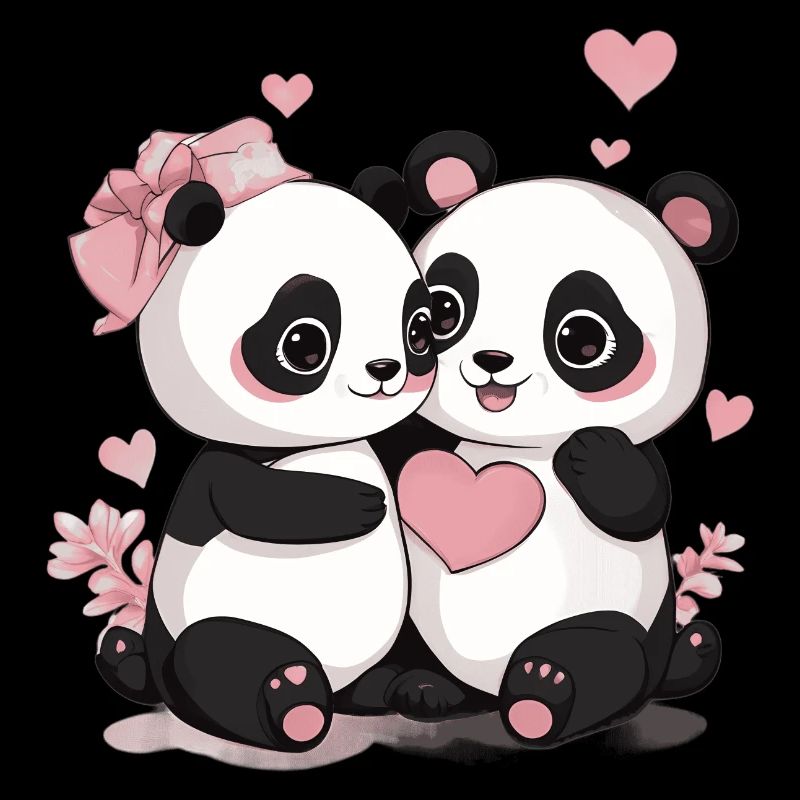 Sei mein Valentinstag Panda