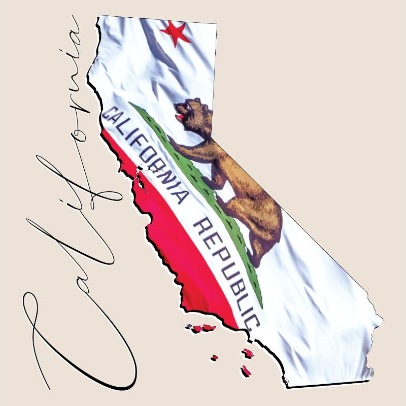 Californie (États-Unis) | Drapeau réel | Flag Map Script