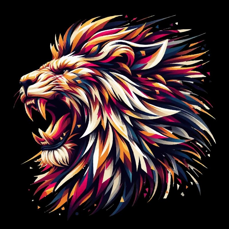 Lion Roars Geometric Gift