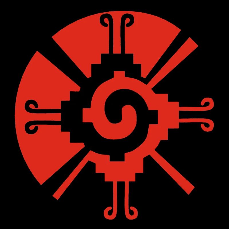 Rotes Maya-Schutzsymbol