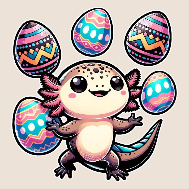 Oeufs de Pâques Axolotl Juggler