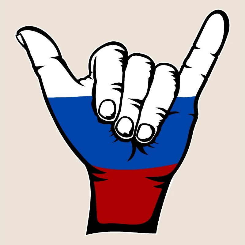 Symbole de surf du drapeau de la Russie