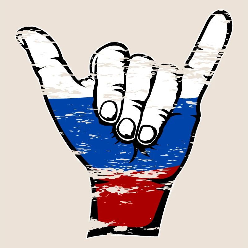 Symbole de surf du drapeau de la Russie utilisé