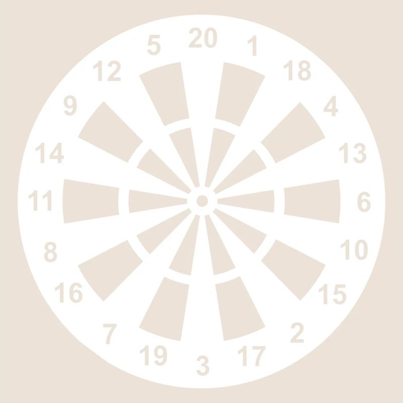 Jeu de fléchettes élégant en blanc
