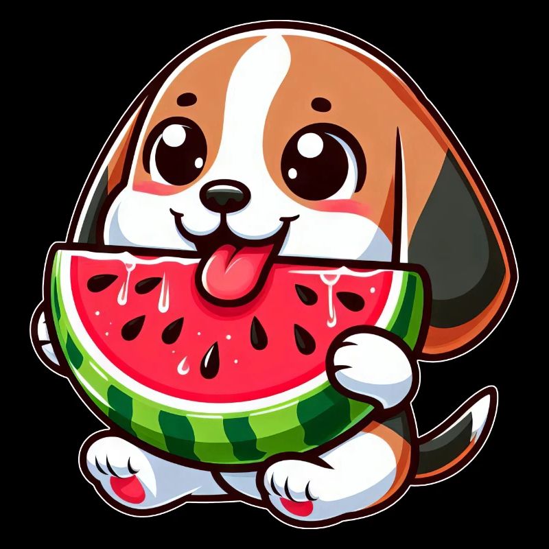 Sweet Beagle Pastèque Joie d’été Rire Fruc