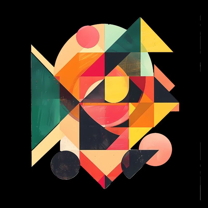 Cooles Geometrisches 80s Motiv