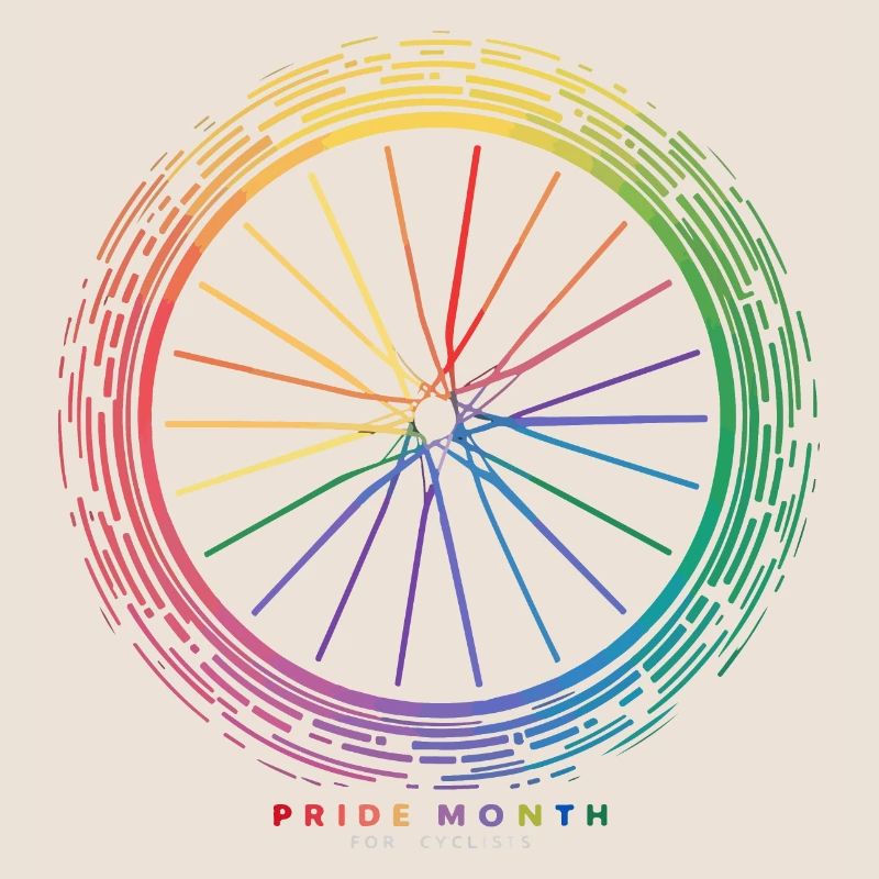 Conception de roue de vélo arc-en-ciel vibrant