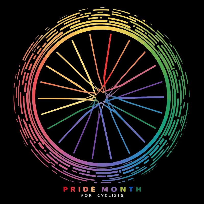 Vibrant Rainbow Bicycle Wheel Design