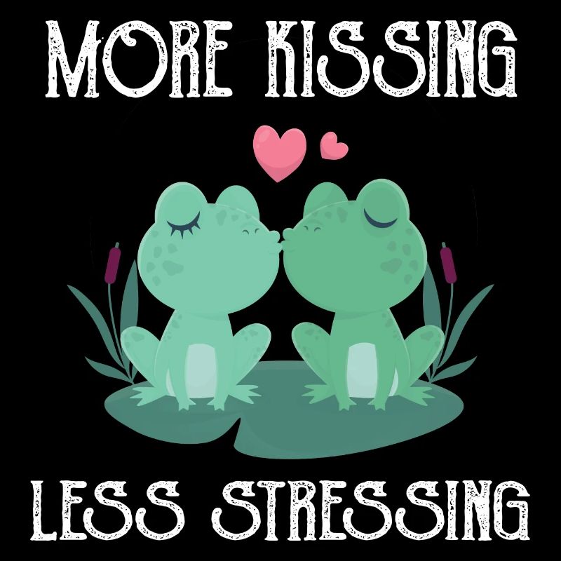 Plus de baisers moins de stress amusant embrasser les grenouilles