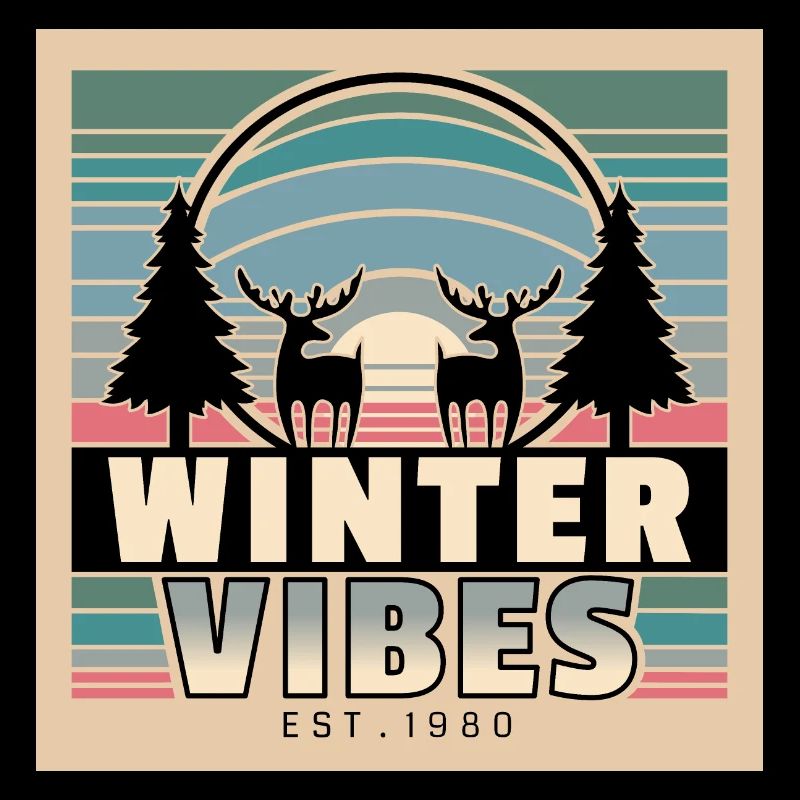 Winter Vibes: Retro Sunset & Nature