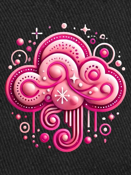 Whimsical Pink Cloud Design