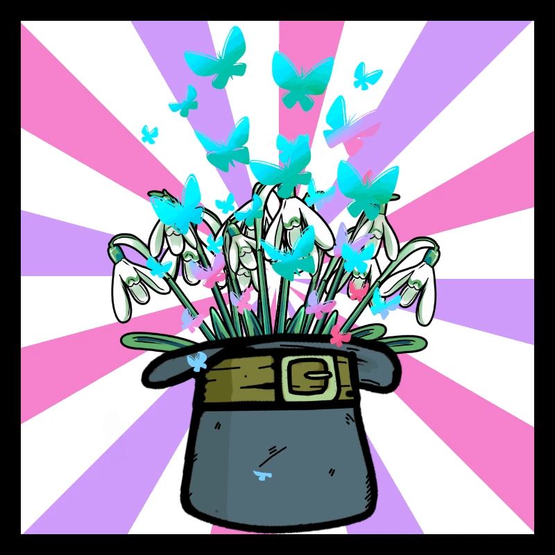 Hat Conjure Spring Beginning Flowers Flower