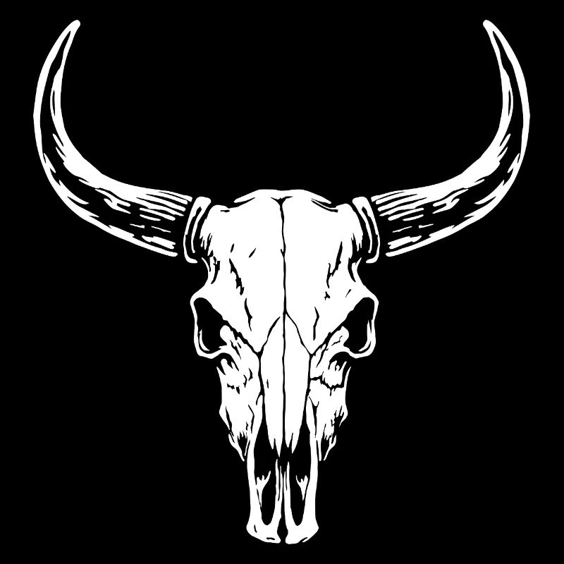 Silhouette de crâne de taureau - Style western